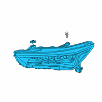 OEM Acura ILX LED Headlight OEM Left Diagram - 33150-T3R-A71