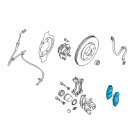 OEM 2011 Nissan Altima Front Brake Pads Kit Diagram - D1061-ZX60A