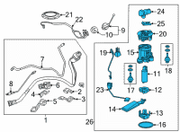 OEM 2019 Lexus RX450hL Tube Assembly, Fuel SUCT Diagram - 77020-48260