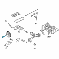 OEM 2016 Nissan Titan XD Bolt-Pulley, Crankshaft Diagram - 12309-EZ40A