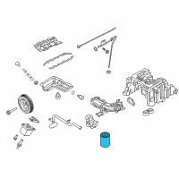 OEM Nissan Titan XD Oil Filter Assembly Diagram - 15208-EZ40A