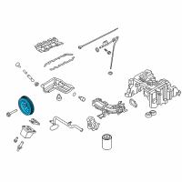 OEM 2017 Nissan Titan XD Pulley-Crankshaft Diagram - 12303-EZ40A