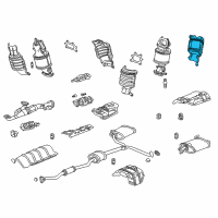 OEM Honda Accord Cover B, RR. Primary Converter Diagram - 18123-RCA-A00