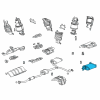 OEM Acura Muffler, Driver Side Exhaust Diagram - 18305-SEP-A51