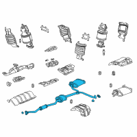 OEM Acura TL Muffler, Passenger Side Exhaust Diagram - 18307-SEP-A51