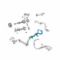 OEM Lexus IS300 Power Steering Return Tube Sub-Assembly, No.1 Diagram - 44406-53080