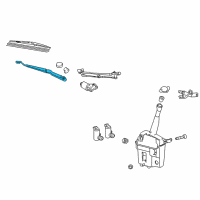 OEM 2010 Pontiac Vibe Arm, Windshield Wiper Diagram - 19184576