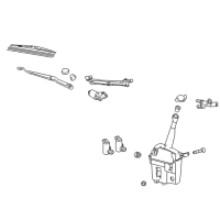 OEM 2010 Pontiac Vibe Wiper, Windshield Diagram - 19184579