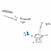 OEM 2010 Pontiac Vibe Pump, Rear Window Washer Diagram - 19184591