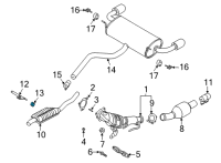 OEM 2022 Ford Bronco Sport Resonator Insulator Diagram - 9G9Z-5A262-A