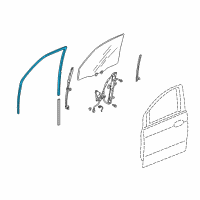 OEM Acura Channel, Left Front Door Run Diagram - 72275-S3V-A01