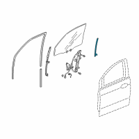 OEM Acura Sash, Right Front Door Center (Lower) Diagram - 72231-S3V-A01