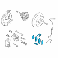 OEM 2013 Hyundai Elantra Coupe Rear Disc Brake Pad Kit Diagram - 58302-3XA30