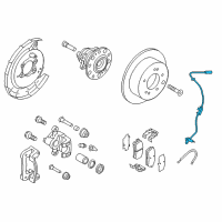 OEM 2014 Hyundai Elantra Sensor Assembly-Abs Real Wheel , LH Diagram - 59910-3X360