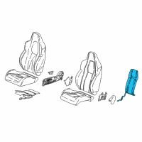 OEM 2018 Honda Civic Heater Set, Right Front Seat-Back Diagram - 81150-TBF-A01