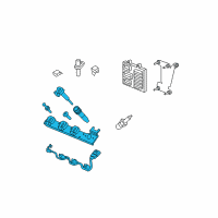 OEM 2006 Cadillac SRX Coil Assembly Diagram - 89017778