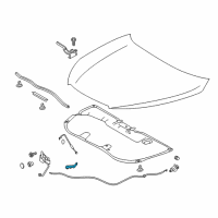 OEM 2019 Toyota Highlander Support Rod Holder Diagram - 53452-0E040