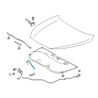 OEM 2016 Toyota Highlander Support Rod Diagram - 53440-0E050