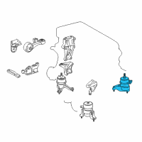 OEM 2018 Lexus ES300h Engine Mount Diagram - 1237228250