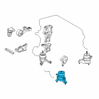 OEM 2018 Lexus ES300h INSULATOR, Engine Mounting Diagram - 12361-0V070