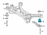 OEM Lexus ES350 Cushion, RR SUSP Mem Diagram - 52275-06190