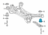 OEM 2021 Lexus ES250 Cushion, RR SUSP Mem Diagram - 52275-06190