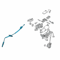 OEM 2017 Hyundai Elantra Automatic Transmission Lever Cable Assembly Diagram - 46790-F2100