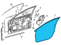 OEM 2021 Toyota Mirai Door Weatherstrip Diagram - 67861-62020