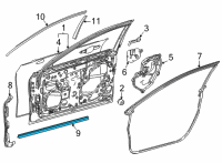 OEM Toyota Mirai Lower Weatherstrip Diagram - 67863-62020
