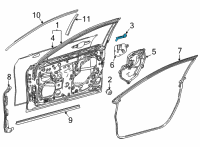 OEM Toyota Mirai Door Shell Seal Diagram - 67851-62010