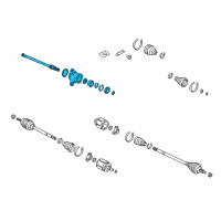 OEM Acura RL Shaft Assembly, Half Diagram - 44500-SP0-000