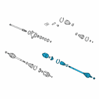 OEM Acura RL Driveshaft Set, Driver Side Diagram - 44011-SZ3-A50