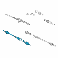 OEM 1996 Acura RL Driveshaft Set, Passenger Side Diagram - 44010-SZ3-A50