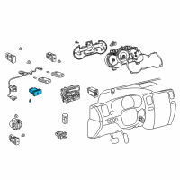 OEM Toyota Hazard Switch Diagram - 84332-35070