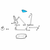 OEM 2004 GMC Sierra 3500 Cover Asm-Outside Rear View Mirror Opening Diagram - 15703458