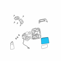 OEM 2013 Ford F-350 Super Duty Mirror Glass Diagram - 7C3Z-17K707-F