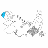 OEM 2018 Nissan Leaf Pad-Front Seat Cushion Diagram - 87311-3NF0A