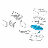 OEM Lexus LS500 Pad Sub-Assembly, Rear Seat Diagram - 71504-50150