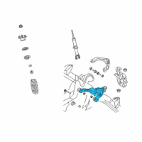 OEM 2007 Dodge Ram 1500 Lower Control Arm Left Side Diagram - 55366439AG