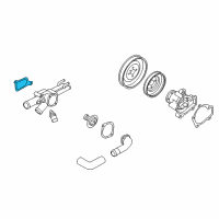 OEM 2004 Hyundai Tiburon Gasket-Thermostat Case Diagram - 25614-23100