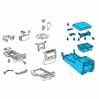 OEM Toyota Land Cruiser Console Assembly Diagram - 88520-60362-A1