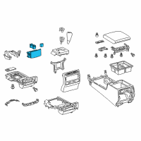 OEM 2020 Toyota Land Cruiser Cup Holder Diagram - 58803-60310-C0