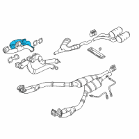 OEM BMW 540i Exhaust Manifold Diagram - 11-62-7-832-292