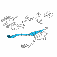 OEM 1997 BMW 740iL Catalytic Converter Diagram - 18-30-7-505-322