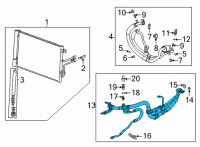 OEM Cadillac CT4 Rear AC Hose Diagram - 84798185