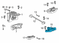 OEM 2021 Chevrolet Trailblazer Transmission Mount Bracket Diagram - 42481280