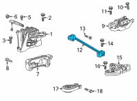 OEM 2021 Chevrolet Trailblazer BRACE-TRANS UPR Diagram - 12715133