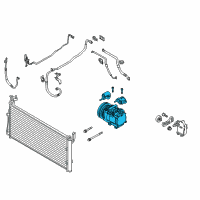 OEM Kia Amanti Reman Compressor Assembly Diagram - 9770139881RU