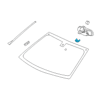 OEM Buick Lucerne Cover-Inside Rear View Mirror Mount Diagram - 25691393