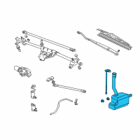 OEM 2003 Honda Odyssey Tank Set, Washer Diagram - 76840-S0X-A01